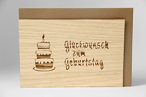 Holzgrusskarten Original Glückwunsch zum Geburtstag - 100% handmade in Österreich, aus Eichenholz gefertigte Geschenkkarte, Geburtstagskarte, Grußkarte, Klappkarte, Postkarte Holzgrusskarten Original Glückwunsch zum Geburtstag - 100% handmade in Österreich, aus Eichenholz gefertigte Geschenkkarte, Geburtstagskarte, Grußkarte, Klappkarte, Postkarte von Holzgrusskarten.at