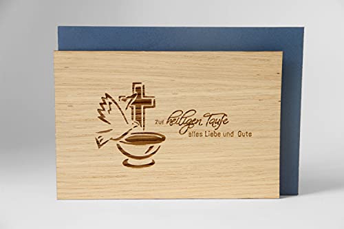 Holzgrusskarten Original heiligen Taufe - 100% handmade in Österreich, aus Eichenholz gefertigte Geschenkkarte zur Geburt, Grußkarte, Klappkarte, Postkarte, Taufkarte, Baby Holzgrusskarten Original heiligen Taufe - 100% handmade in Österreich, aus Eichenholz gefertigte Geschenkkarte zur Geburt, Grußkarte, Klappkarte, Postkarte, Taufkarte, Baby von Holzgrusskarten.at