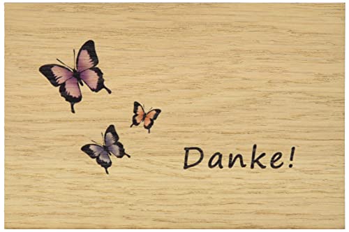 Holzgrusskarten Original DANKE, Motiv Schmetterlinge Farbe - 100% handmade in Österreich, aus Eichenholz gefertigte Dankeskarte, Grußkarte, Klappkarte, Postkarte, Geburtstagskarte Holzgrusskarten Original DANKE, Motiv Schmetterlinge Farbe - 100% handmade in Österreich, aus Eichenholz gefertigte Dankeskarte, Grußkarte, Klappkarte, Postkarte, Geburtstagskarte von Holzgrusskarten