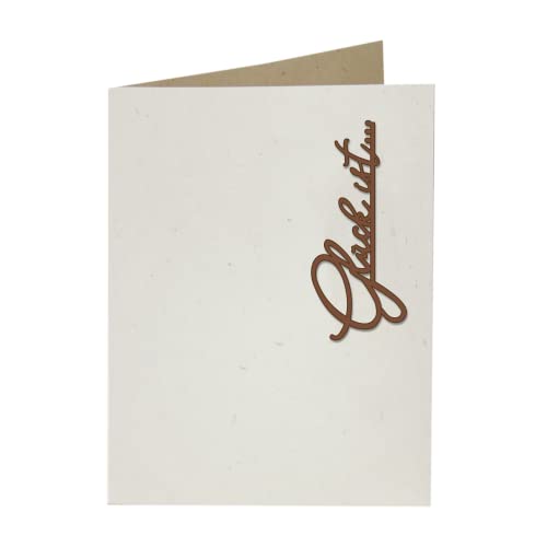 Holzgrusskarten Original Papierkarte mit Schriftzug aus Echtholz in Nuss Glück Ist, Postkarte, Geschenkkarte, Klappkarte, Karte, Geburtstagskarte Holzgrusskarten Original Papierkarte mit Schriftzug aus Echtholz in Nuss Glück Ist, Postkarte, Geschenkkarte, Klappkarte, Karte, Geburtstagskarte von Holzgrusskarten