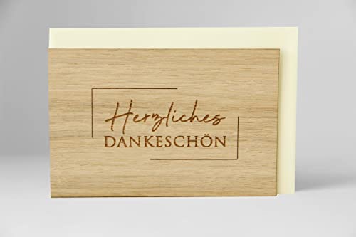 Holzgrusskarten Original herzliches Dankeschön - 100% handmade in Österreich, aus Eichenholz gefertigte Geschenkkarte, Grußkarte, Klappkarte, Postkarte, Dankeskarte Holzgrusskarten Original herzliches Dankeschön - 100% handmade in Österreich, aus Eichenholz gefertigte Geschenkkarte, Grußkarte, Klappkarte, Postkarte, Dankeskarte von Holzgrusskarten