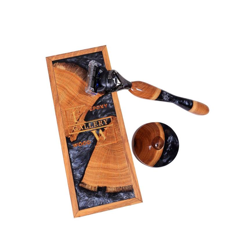Harz Gillette Rasierer, Beste Männer Geschenk, Bräutigam Handgemachter Holz Rasierset, Selbstpflege Groomsmen Vorschlag von HolzrepublikStade