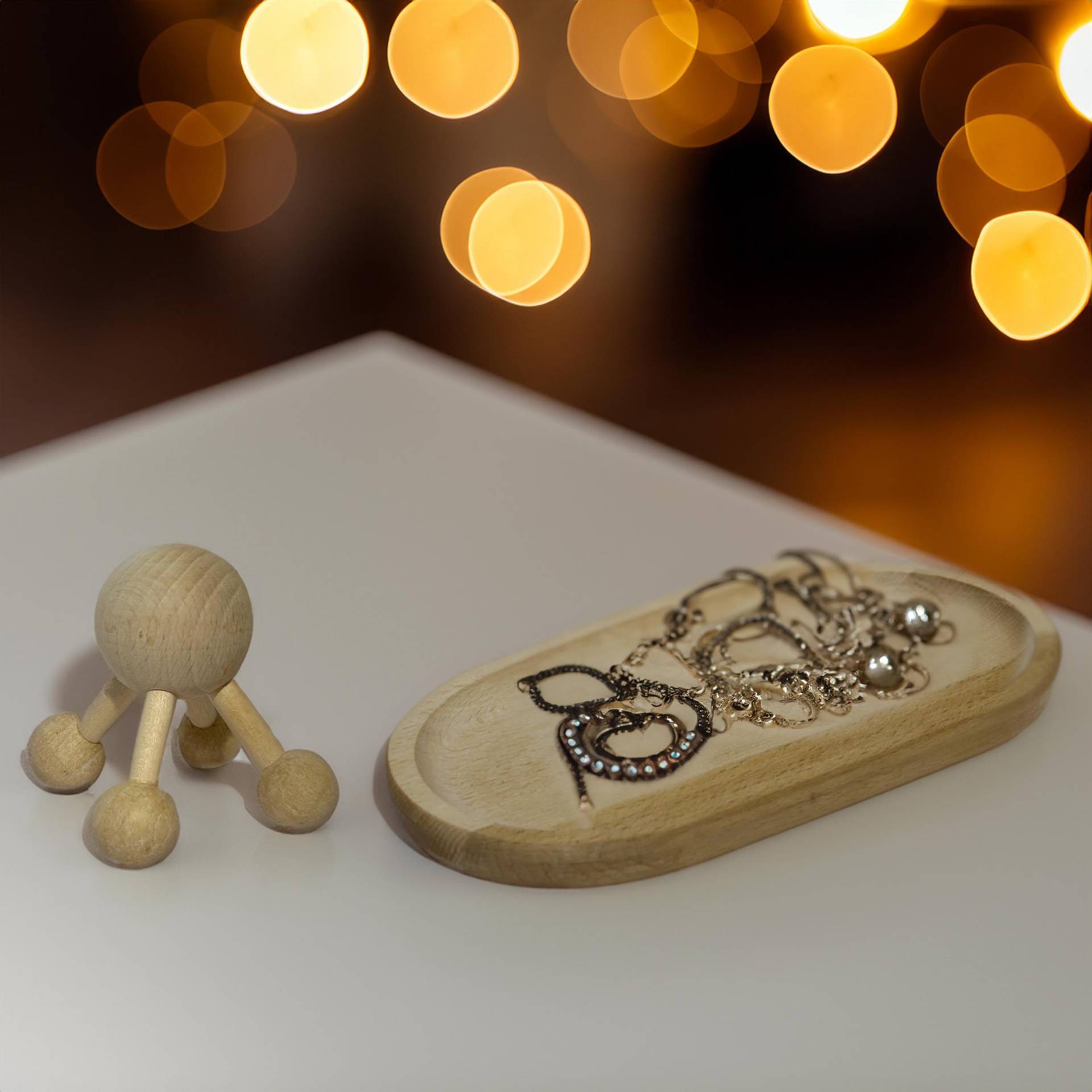 Schmuckhalter + Kopfmassage Set, Schminktisch Set, Self Care Beauty Stressabbau Selbstpflege-Werkzeuge, Weihnachtsgeschenke Für Freundin Schmuckhalter + Kopfmassage Set, Schminktisch Set, Self Care Beauty Stressabbau Selbstpflege-Werkzeuge, Weihnachtsgeschenke Für Freundin von HolzrepublikStade