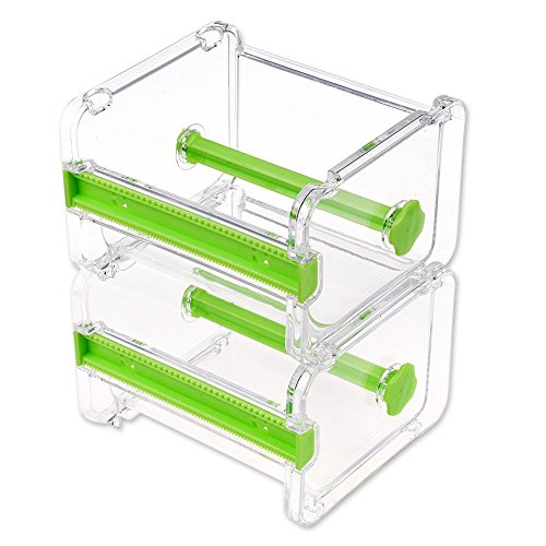 HomDSim Washi-Tape-Abroller, Rollband-Halterung, Organizer, Abdeckband, Tischband, Heimwerker-Klebeband, Klebeband-Halterung, 2 Stück grün HomDSim Washi-Tape-Abroller, Rollband-Halterung, Organizer, Abdeckband, Tischband, Heimwerker-Klebeband, Klebeband-Halterung, 2 Stück grün von HomDSim