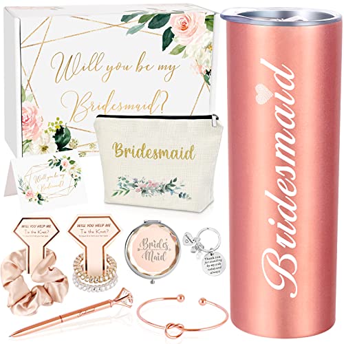 Homabachyco Geschenk-Set für Brautjungfern, Aufschrift "Will You Be My Bridesmaid", Verlobungsgeschenk, Hochzeitsgeschenk, Weinglas, Brautschmuck, Junggesellinnenabschied, Geschenke für Brautjungfern, Homabachyco Geschenk-Set für Brautjungfern, Aufschrift "Will You Be My Bridesmaid", Verlobungsgeschenk, Hochzeitsgeschenk, Weinglas, Brautschmuck, Junggesellinnenabschied, Geschenke für Brautjungfern, von Homabachyco