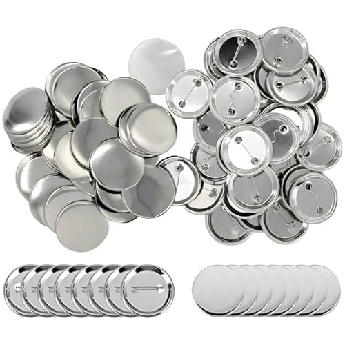 200 Stück Knopfmacher-Zubehör, 5,7 cm Metallknöpfe zum Basteln, blanko, ideal für Schulprojekte und personalisierte Geschenke 200 Stück Knopfmacher-Zubehör, 5,7 cm Metallknöpfe zum Basteln, blanko, ideal für Schulprojekte und personalisierte Geschenke von Homaisson
