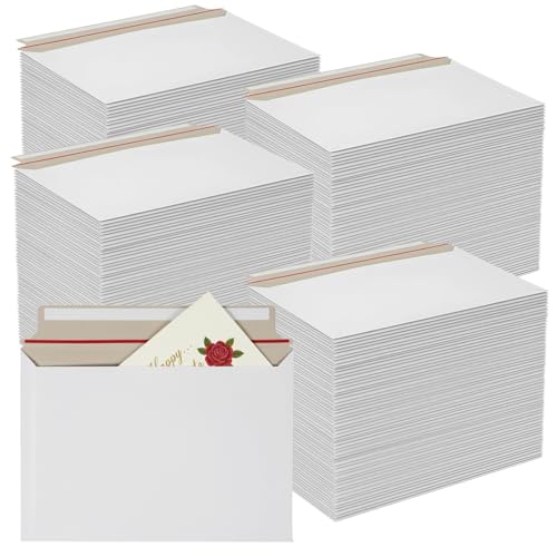 500 Stück 16,5 x 11,4 cm, selbstklebende Versandtaschen, weiße starre Versandtaschen, Kartonumschläge für Fotos, Dokumente, CD, Münzen, Briefmarken 500 Stück 16,5 x 11,4 cm, selbstklebende Versandtaschen, weiße starre Versandtaschen, Kartonumschläge für Fotos, Dokumente, CD, Münzen, Briefmarken von Homaisson