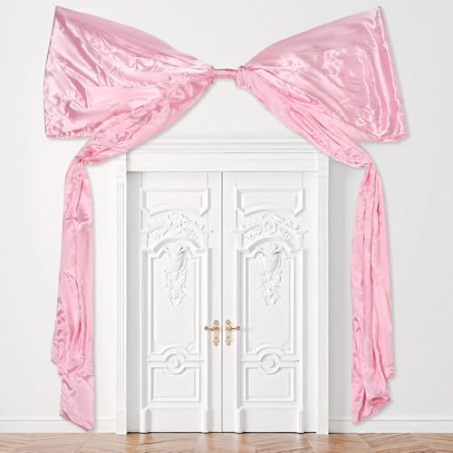 Homaisson Große Schleifen-Themenparty-Dekorationen, rosa Satinschleife Dekor für Hochzeiten, Partys und Geburtstage, 254 x 177,8 cm, elegantes Satin-Material, einfach zu installieren, Brautbedarf Homaisson Große Schleifen-Themenparty-Dekorationen, rosa Satinschleife Dekor für Hochzeiten, Partys und Geburtstage, 254 x 177,8 cm, elegantes Satin-Material, einfach zu installieren, Brautbedarf von Homaisson
