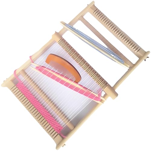 Homaisson Webstuhl aus Holz für Kinder, verstellbarer Bastelrahmen, inklusive Garnnadel-Shuttle-Kamm, Multi-Craft-Webstuhl, großer Rahmen Homaisson Webstuhl aus Holz für Kinder, verstellbarer Bastelrahmen, inklusive Garnnadel-Shuttle-Kamm, Multi-Craft-Webstuhl, großer Rahmen von Homaisson