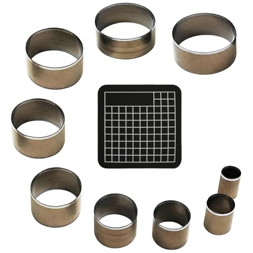 Leder-Kreisschneider, 9-teiliges Leder-Lochstanzer-Set, Hartstahl, Multi-Size Leder-Lochstanzer-Werkzeug-Set, inklusive Schneidematte, ideal für Bastel- und DIY-Projekte von Homaisson