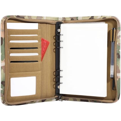 Notizbuch Ringbuch mit Reißverschluss, großer OCP Binder Planer mit 80 Blatt/160 Seiten Loseblattpapier, wasserdichter Notizbucheinband, nachfüllbarer 6-Ring-Notizblock Notizbuch Ringbuch mit Reißverschluss, großer OCP Binder Planer mit 80 Blatt/160 Seiten Loseblattpapier, wasserdichter Notizbucheinband, nachfüllbarer 6-Ring-Notizblock von Homaisson