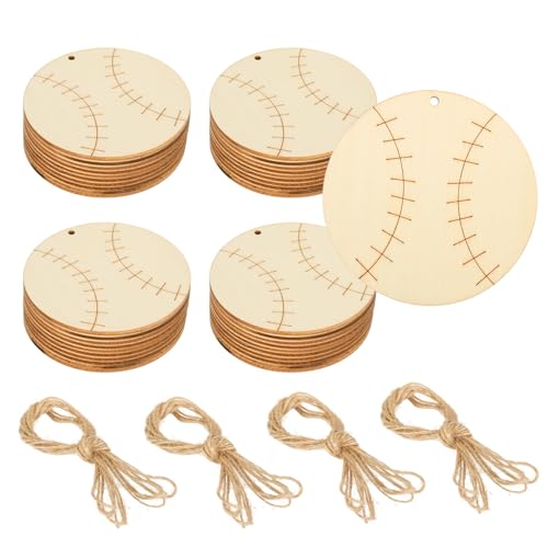 Baseball-Holzausschnitte zum Basteln, unlackiert, Baseball-Form, Ornamente, blanko, Bastelausschnitte für Malerei, DIY-Projekte, Sport-Party-Hängedekorationen, 40 Stück Baseball-Holzausschnitte zum Basteln, unlackiert, Baseball-Form, Ornamente, blanko, Bastelausschnitte für Malerei, DIY-Projekte, Sport-Party-Hängedekorationen, 40 Stück von Homakover