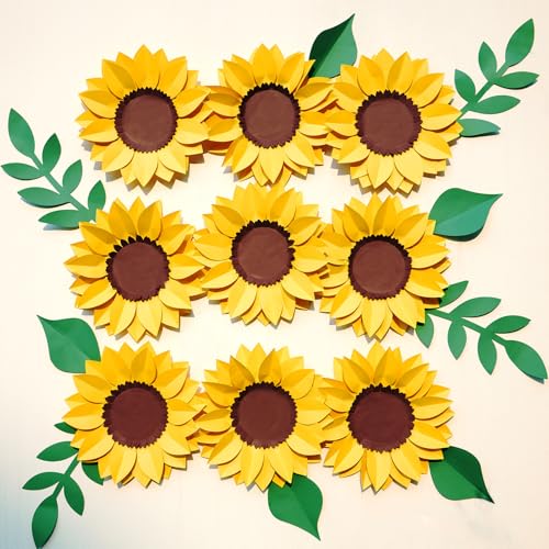 Homarkable Wanddekoration aus Papierblumen, 3D-Sonnenblumen-Partydekoration, Kinderzimmer-Deko,Handgefertigte künstliche Papierblumen für Geburtstag und Sommerfest Zuhause, Party Decorations Homarkable Wanddekoration aus Papierblumen, 3D-Sonnenblumen-Partydekoration, Kinderzimmer-Deko,Handgefertigte künstliche Papierblumen für Geburtstag und Sommerfest Zuhause, Party Decorations von Homarkable