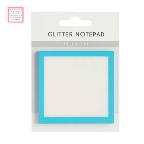 Glitzer-Notizblock 2.0, Glitzer-Haftnotizen, Transparente Post-It-Notizen, Funkelnde Haftnotizen, Notizblöcke, Schreibwaren, Für Buchregister, Schulbedarf, Als Schönes Geschenk Für Mädchen(Blue) von Homaskylynn