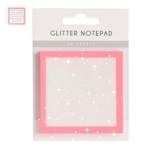 Glitzer-Notizblock 2.0, Glitzer-Haftnotizen, Transparente Post-It-Notizen, Funkelnde Haftnotizen, Notizblöcke, Schreibwaren, Für Buchregister, Schulbedarf, Als Schönes Geschenk Für Mädchen(Pink) von Homaskylynn