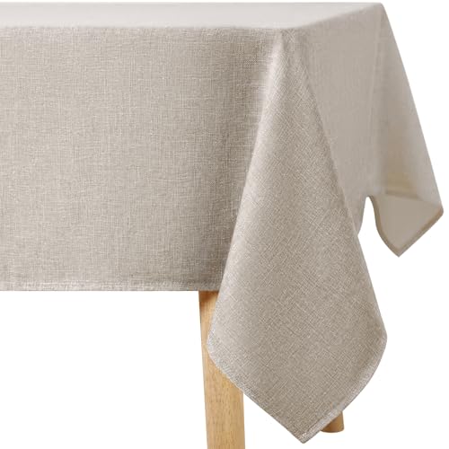 Homaxy Glitzer Tischdecke Abwaschbar Leinenoptik Rechteckig 130x160cm Tischtuch Wasserabweisend mit Lotuseffekt Fleckschutz Tischwäsche für Wohnzimmer, Esszimmer, Party, Beige Homaxy Glitzer Tischdecke Abwaschbar Leinenoptik Rechteckig 130x160cm Tischtuch Wasserabweisend mit Lotuseffekt Fleckschutz Tischwäsche für Wohnzimmer, Esszimmer, Party, Beige von Homaxy