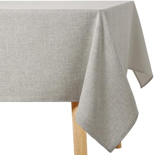 Homaxy Glitzer Tischdecke Abwaschbar Leinenoptik Rechteckig 140x200cm Tischtuch Wasserabweisend mit Lotuseffekt Fleckschutz Tischwäsche für Wohnzimmer, Esszimmer, Party, Hellgrau Homaxy Glitzer Tischdecke Abwaschbar Leinenoptik Rechteckig 140x200cm Tischtuch Wasserabweisend mit Lotuseffekt Fleckschutz Tischwäsche für Wohnzimmer, Esszimmer, Party, Hellgrau von Homaxy