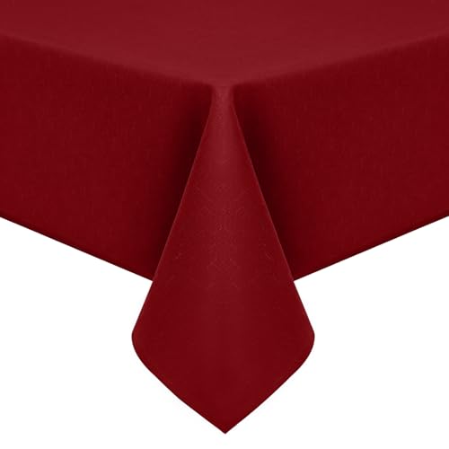 Homaxy Leinendeckeoptik Tischdecke Abwaschbar Eckig 140x200cm, Tischtuch Leinendecke Wasserabweisend Abwischbare, Lotuseffekt Schmutzabweisend Tischwäsche Tafeldecke, Rot Homaxy Leinendeckeoptik Tischdecke Abwaschbar Eckig 140x200cm, Tischtuch Leinendecke Wasserabweisend Abwischbare, Lotuseffekt Schmutzabweisend Tischwäsche Tafeldecke, Rot von Homaxy