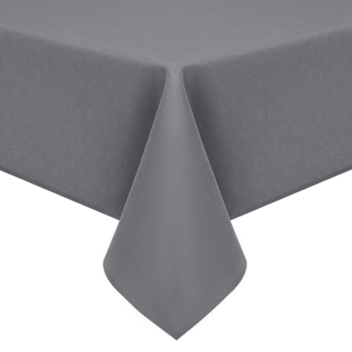 Homaxy Leinendeckeoptik Tischdecke Abwaschbar Eckig 130x160cm, Leinendecke Wasserabweisend Abwischbare Tischtuch, Lotuseffekt Schmutzabweisend Tischwäsche Tafeldecke, Grau Homaxy Leinendeckeoptik Tischdecke Abwaschbar Eckig 130x160cm, Leinendecke Wasserabweisend Abwischbare Tischtuch, Lotuseffekt Schmutzabweisend Tischwäsche Tafeldecke, Grau von Homaxy