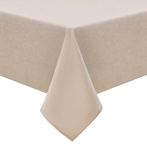 Homaxy Leinendeckeoptik Tischdecke Abwaschbar Eckig 140x200cm, Leinendecke Wasserabweisend Abwischbare Tischtuch, Lotuseffekt Schmutzabweisend Tischwäsche Tafeldecke, Leinen Homaxy Leinendeckeoptik Tischdecke Abwaschbar Eckig 140x200cm, Leinendecke Wasserabweisend Abwischbare Tischtuch, Lotuseffekt Schmutzabweisend Tischwäsche Tafeldecke, Leinen von Homaxy