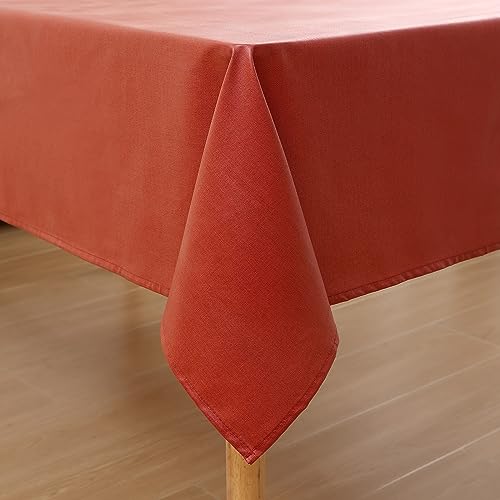 Homaxy Leinenoptik Tischdecke Abwaschbar Lotuseffekt Eckig 140 x 200 cm Tischtuch Leinendecke Wasserabweisend Tafeldecke Tischwäsche Fleckschutz, Ziegelrot Homaxy Leinenoptik Tischdecke Abwaschbar Lotuseffekt Eckig 140 x 200 cm Tischtuch Leinendecke Wasserabweisend Tafeldecke Tischwäsche Fleckschutz, Ziegelrot von Homaxy