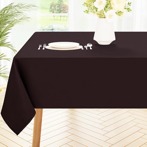 Homaxy Tischdecke Abwaschbar Lotuseffekt Rechteckig 130 x 160 cm, 2 Stück, Tischtuch Wasserabweisend Tafeldecke Abwischbare aus Polyester Schmutzabweisend Pflegeleicht für Küche Party, Braun Homaxy Tischdecke Abwaschbar Lotuseffekt Rechteckig 130 x 160 cm, 2 Stück, Tischtuch Wasserabweisend Tafeldecke Abwischbare aus Polyester Schmutzabweisend Pflegeleicht für Küche Party, Braun von Homaxy