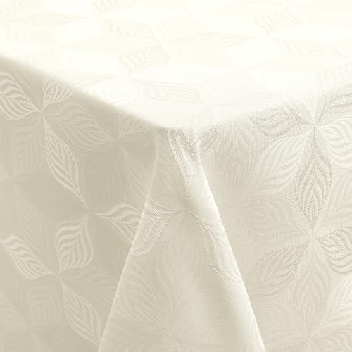 Homaxy Tischdecke Abwaschbar Rechteckig 140x240cm Mehrblättrige Jacquard Tischdecke Ornamente Schmutzabweisend Pflegeleicht, Beige Homaxy Tischdecke Abwaschbar Rechteckig 140x240cm Mehrblättrige Jacquard Tischdecke Ornamente Schmutzabweisend Pflegeleicht, Beige von Homaxy