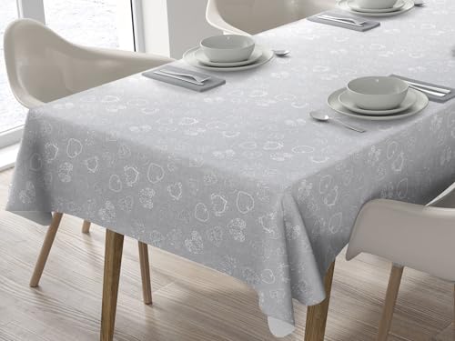 Abwischbare Tischdecke Wachstuch PVC Tischdecke Tischschutz 100cm x 140cm 39x55 Grau Hell Abwischbare Tischdecke Wachstuch PVC Tischdecke Tischschutz 100cm x 140cm 39x55 Grau Hell von Home Direct