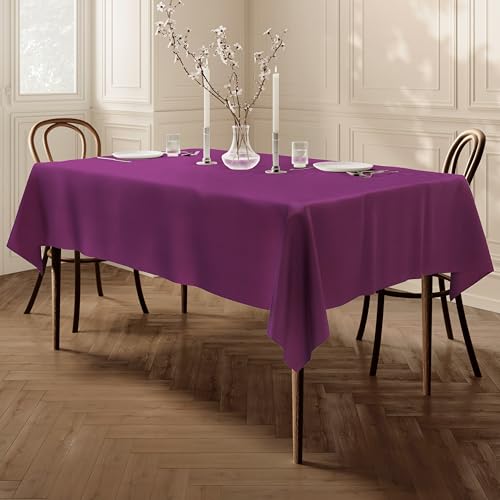 Qualitäts Tischdecke Textil Eckig 140 x 200 cm, Farbe wählbar Violett von Home Direct