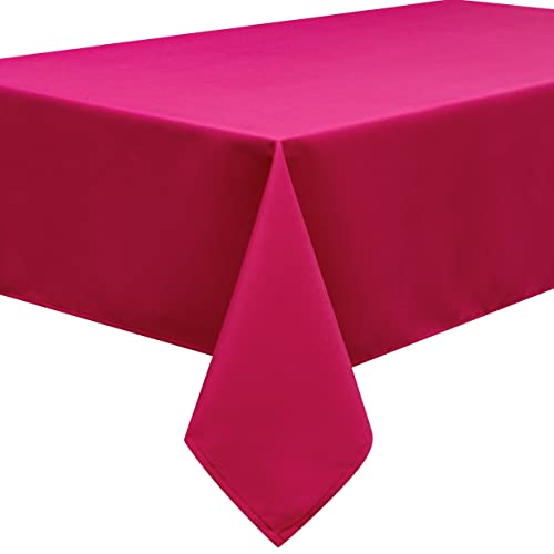 Qualitäts Tischdecke Textil Eckig 140 x 200 cm, Fuchsia Rosa von Home Direct