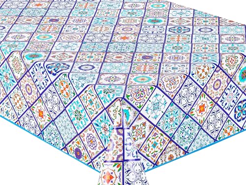Home Direct Wachstuch-Tischdecke, rechteckig, PVC, abwischbar, 140 x 200 cm, 55 x 78 cm von Home Direct