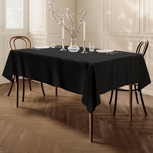 Home Direct Tischdecke, rechteckig, Stoff, Tischtuch, Tischüberzug, Schwarz, 100x140cm, 39"x55" von Home Direct