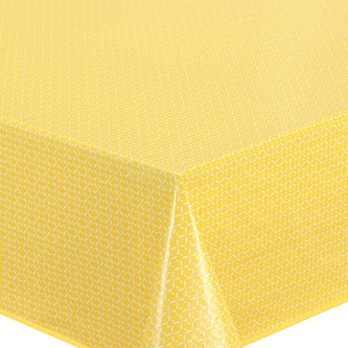 Wachstuch Tischdecke Abwaschbar Eckig 140 x 180 cm Gelb von Home Direct