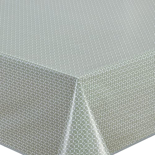 Wachstuch Tischdecke Abwaschbar Eckig 140 x 200 cm Salbeigrün von Home Direct