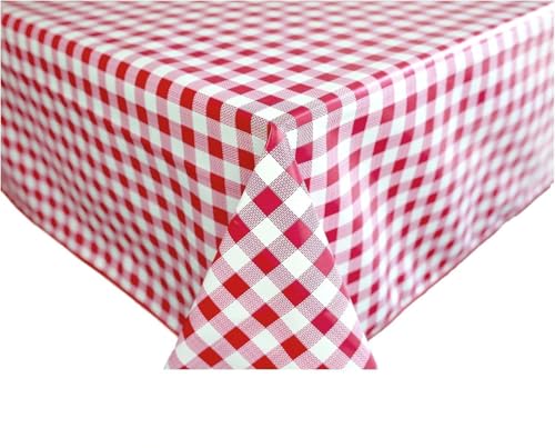 Home Direct Wischen Reinigt Tischdecke Öltuch PVC Tischdecke Tischdecke Abdeckung Gingham Check,100cm x 140cm, Rot Home Direct Wischen Reinigt Tischdecke Öltuch PVC Tischdecke Tischdecke Abdeckung Gingham Check,100cm x 140cm, Rot von Home Direct
