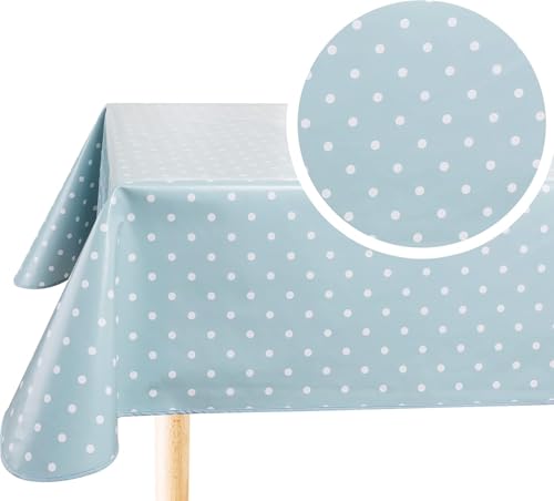 Home Direct Wischen Tischdecke Oilcloth PVC Tischdecke Tischdecke Abdeckung klein gepunktet, 100 cm x 140 cm, Ente Egg Blau Home Direct Wischen Tischdecke Oilcloth PVC Tischdecke Tischdecke Abdeckung klein gepunktet, 100 cm x 140 cm, Ente Egg Blau von Home Direct