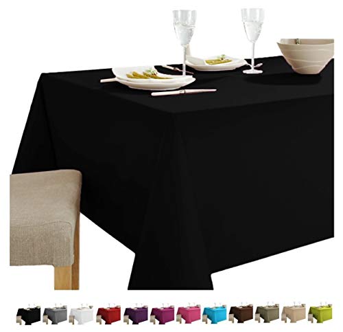 Qualität Tischdecke Textil Eckig 140 x 240 cm, FARBE wählbar Schwarz Qualität Tischdecke Textil Eckig 140 x 240 cm, FARBE wählbar Schwarz von Home Direct