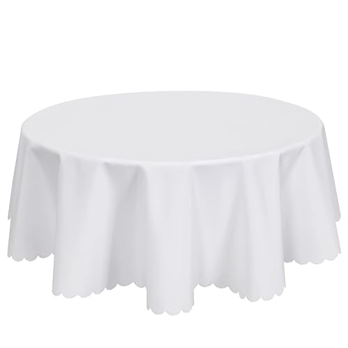 Qualitäts Tischdecke Tischtuch Textil Rund 140 cm, Tischwäsche, Weiß Qualitäts Tischdecke Tischtuch Textil Rund 140 cm, Tischwäsche, Weiß von Home Direct