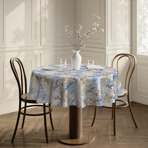 Qualitäts Tischdecke Tischtuch Textil Rund 180 cm, Schmutzabweisend Lotuseffekt Wasserabweisend Tischwäsche Fleckschutz Qualitäts Tischdecke Tischtuch Textil Rund 180 cm, Schmutzabweisend Lotuseffekt Wasserabweisend Tischwäsche Fleckschutz von Home Direct