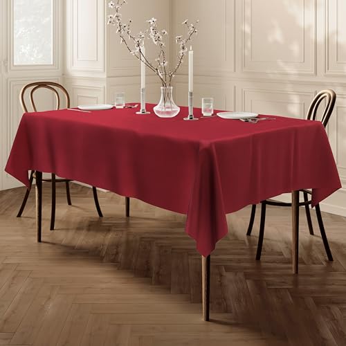 Tischdecke, rechteckig, Stoff, Tischtuch, Tischüberzug, 100 cm x 140 cm, 39"x55" Dunkelrot Tischdecke, rechteckig, Stoff, Tischtuch, Tischüberzug, 100 cm x 140 cm, 39"x55" Dunkelrot von Home Direct