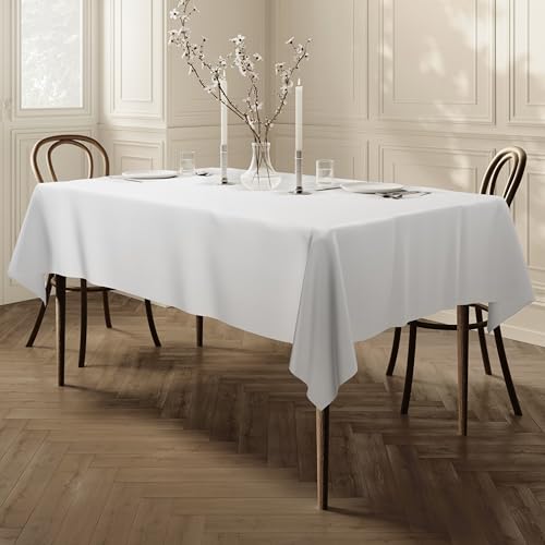Tischdecke, rechteckig, Stoff, Tischtuch, Tischüberzug, 100 cm x 140 cm, 39"x55" weiß Tischdecke, rechteckig, Stoff, Tischtuch, Tischüberzug, 100 cm x 140 cm, 39"x55" weiß von Home Direct