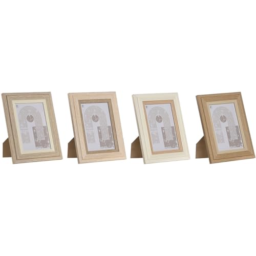 Home ESPRIT Bilderrahmen, mehrfarbig, skandinavisches MDF-Holz, 13 x 2,8 x 18 cm, 4 Stück von Home ESPRIT