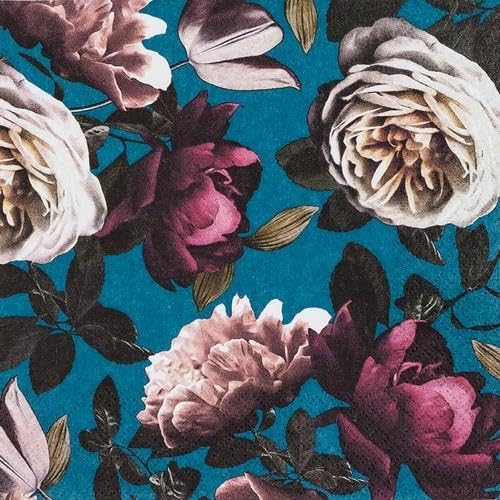 20 Servietten Blumen auf dunkelblau | Vintage | basteln | neutral | zeitlos | Tischdeko | Decoupage | Serviettentechnik 33x33cm 20 Servietten Blumen auf dunkelblau | Vintage | basteln | neutral | zeitlos | Tischdeko | Decoupage | Serviettentechnik 33x33cm von Home Fashion
