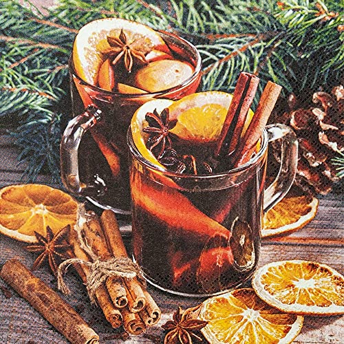 20 Servietten Gl?hwein frisch zubereitet | Getr?nk | Zimt | Orangen | Winter | Weihnachten | Tischdeko | Decoupage | Serviettentechnik 33x33cm 20 Servietten Gl?hwein frisch zubereitet | Getr?nk | Zimt | Orangen | Winter | Weihnachten | Tischdeko | Decoupage | Serviettentechnik 33x33cm von Home Fashion
