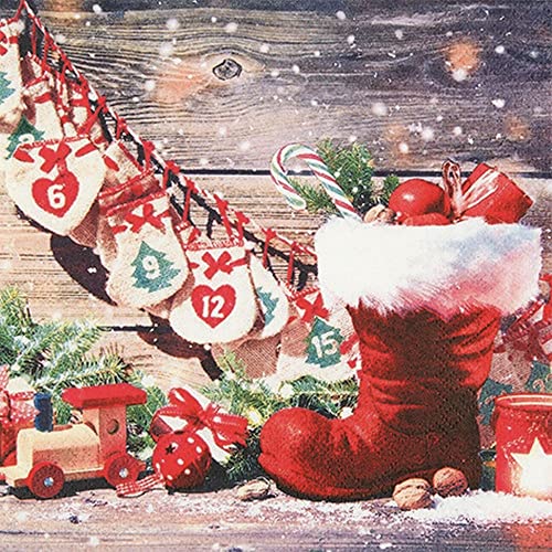 20 Servietten Nikolaus-Tag | Winter | Weihnachten | Tischdeko | Decoupage | Serviettentechnik 33x33cm von Home Fashion