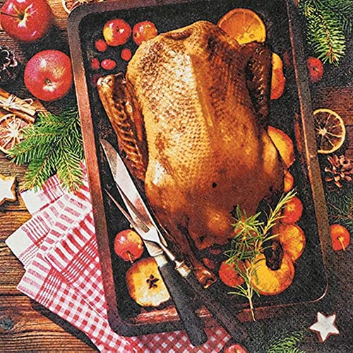 20 Servietten Weihnachtsbraten | Winter | Weihnachten | Tischdeko | Decoupage | Serviettentechnik 33x33cm von Home Fashion