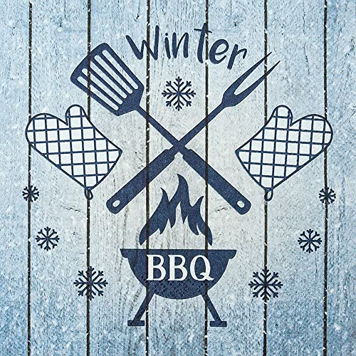 20 Servietten Wintergrillen | BBQ | Barbecue | Schnee | Winter | Weihnachten | Tischdeko | Decoupage | Serviettentechnik 33x33cm 20 Servietten Wintergrillen | BBQ | Barbecue | Schnee | Winter | Weihnachten | Tischdeko | Decoupage | Serviettentechnik 33x33cm von Home Fashion