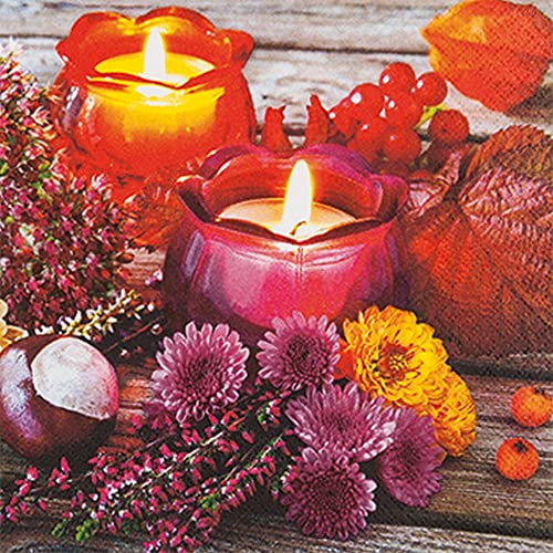 20 kleine Cocktail-Servietten Kerzengl?ser im Herbst | Tischdeko | Decoupage | Serviettentechnik 25x25cm 20 kleine Cocktail-Servietten Kerzengl?ser im Herbst | Tischdeko | Decoupage | Serviettentechnik 25x25cm von Home Fashion