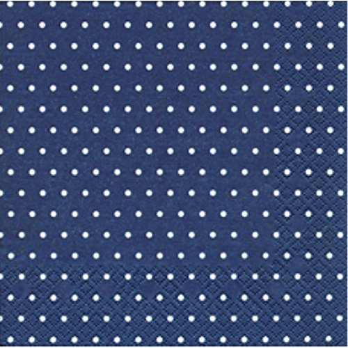 Home Fashion 20er Pack Servietten KLEINE Punkte blau weiß 33x33cm Papier von Home Fashion