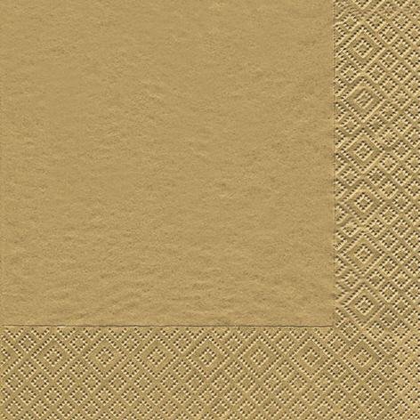 Home Fashion Cocktail-Serviette, Uni Gold, 25 x 25 cm, Mehrfarbig, Einheitsgröße von Home Fashion